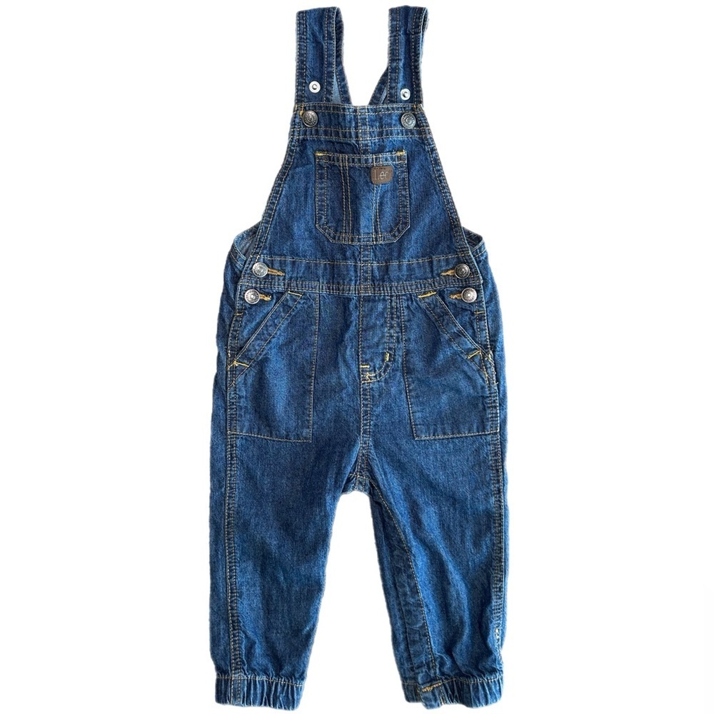 Lee Kids Dark Blue Denim Overalls